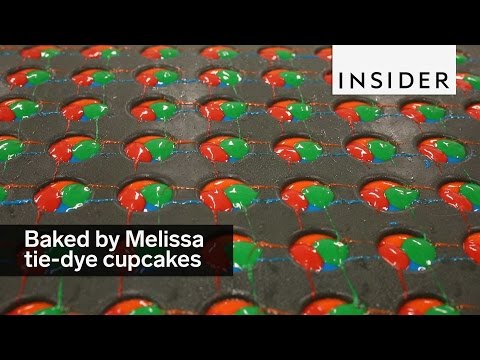 Baked by Melissa makes tie-dye cupcakes