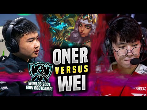 T1 ONER vs RNG WEI in WORLDS BOOTCAMP EUW! - T1 Oner Plays Qiyana JUNGLE vs Hecarim! | Patch 11.20
