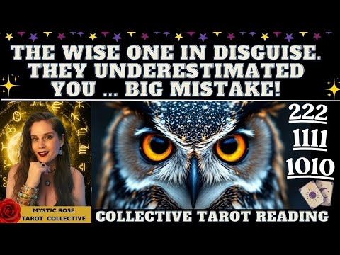 THE WISE ONE IN DISGIUISE. THEY UNDERESTIMATED YOU, BIG MISTAKE! tarot collective 1111 1010 222