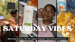 VLOG | Bible study at the library, chit chat, hygiene shopping + haul, Target run, cooking & more...