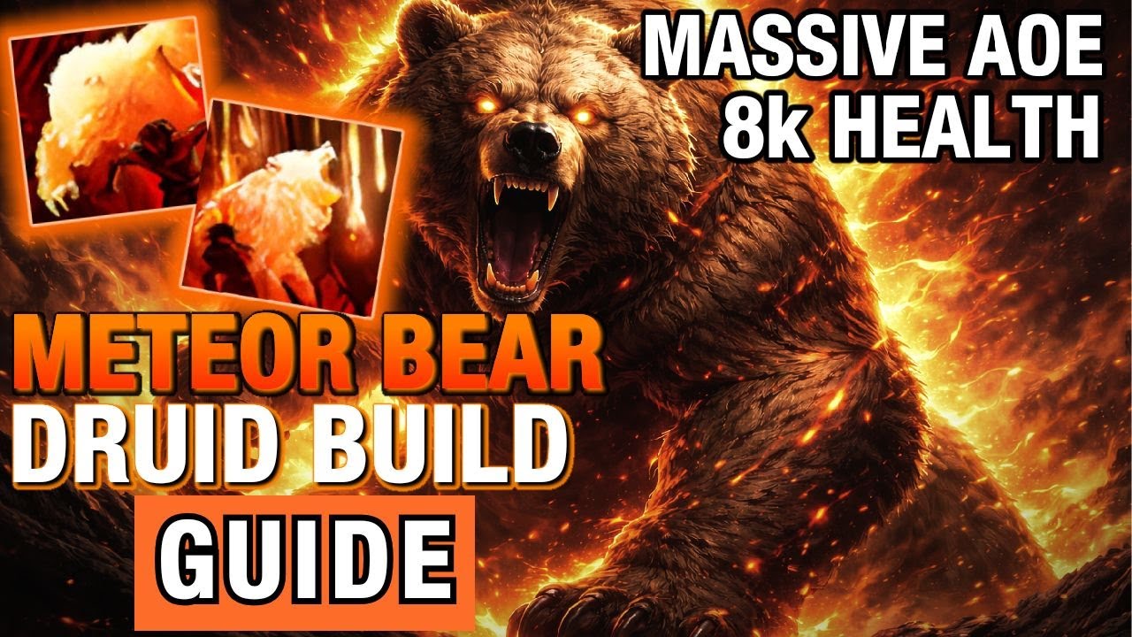 8K Hit Points Meteor Bear Build – OBLITERATE ALL CONTENT | POE 2 Druid Build Guide [Endgame]