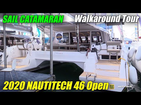 2020 Nautitech 46 Open Sail Catamaran - Walkaround Tour - 2020 Miami Boat Show