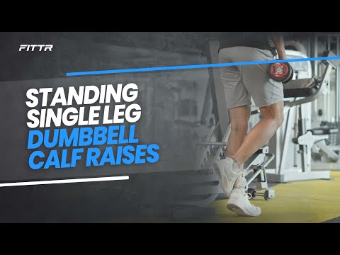 Standing single leg dumbbell calf raises