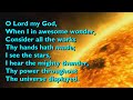 How Great Thou Art (O Lord My God) {4vv - London Fox Choir} [with lyrics for congregations]