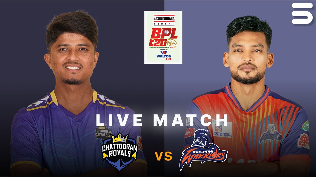 Live | Chattogram Royals vs Rajshahi Warriors | Match 32 | Qualifier 1 | BPL 2026 | M3Z1J