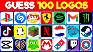 Guess the Logo Quiz 🤔  Can You Guess the 100 Logos in 3 Seconds?
