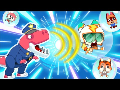 T-rex Police vs Bubble Traps | Dinosaur song for kid | Nursery Rhymes | Nuton & Lola