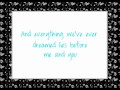 Shedaisy~ Before Me And You Lyrics 