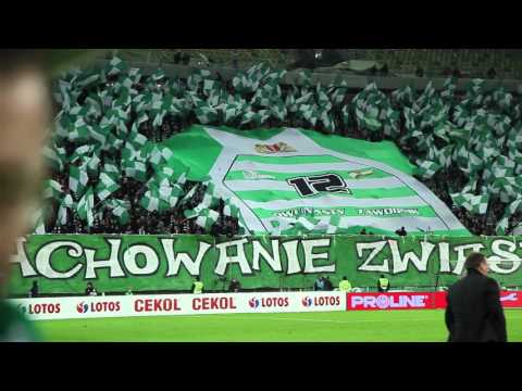 Doping kibiców na meczu Lechia - Lech