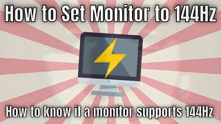 How to Set Monitor to 144Hz & How do I know if my monitor supports 144Hz - Windows 10 2023 Tutorial