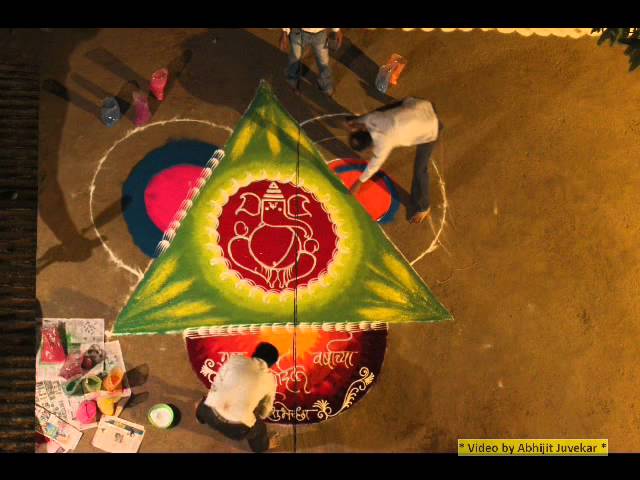 Time lapse rangoli design by Abhijit Juvekar