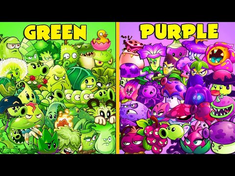 Team PURPLE vs GREEN - Who Will Win? - PvZ 2 Team Plant vs Team Plant