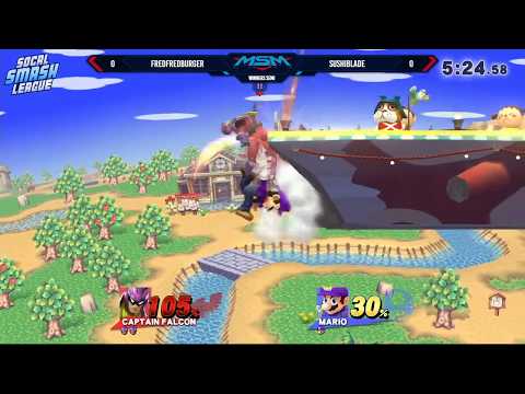 MSM 166 -SushiBlade (Mario,Mewtwo) vs FredFredBurger (CaptainFalcon) Winners Semi - Smash 4
