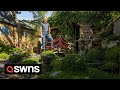 UK dad spends 13 years transforming backyard into incredible Japanese garden | SWNS