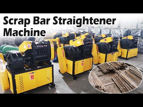 Efficient waste steel bar straightening machine for round bar scrap rebar correction recycling
