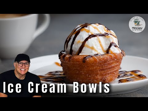 🍨 Churro Ice Cream Bowls – Easy and Delicious!🍦