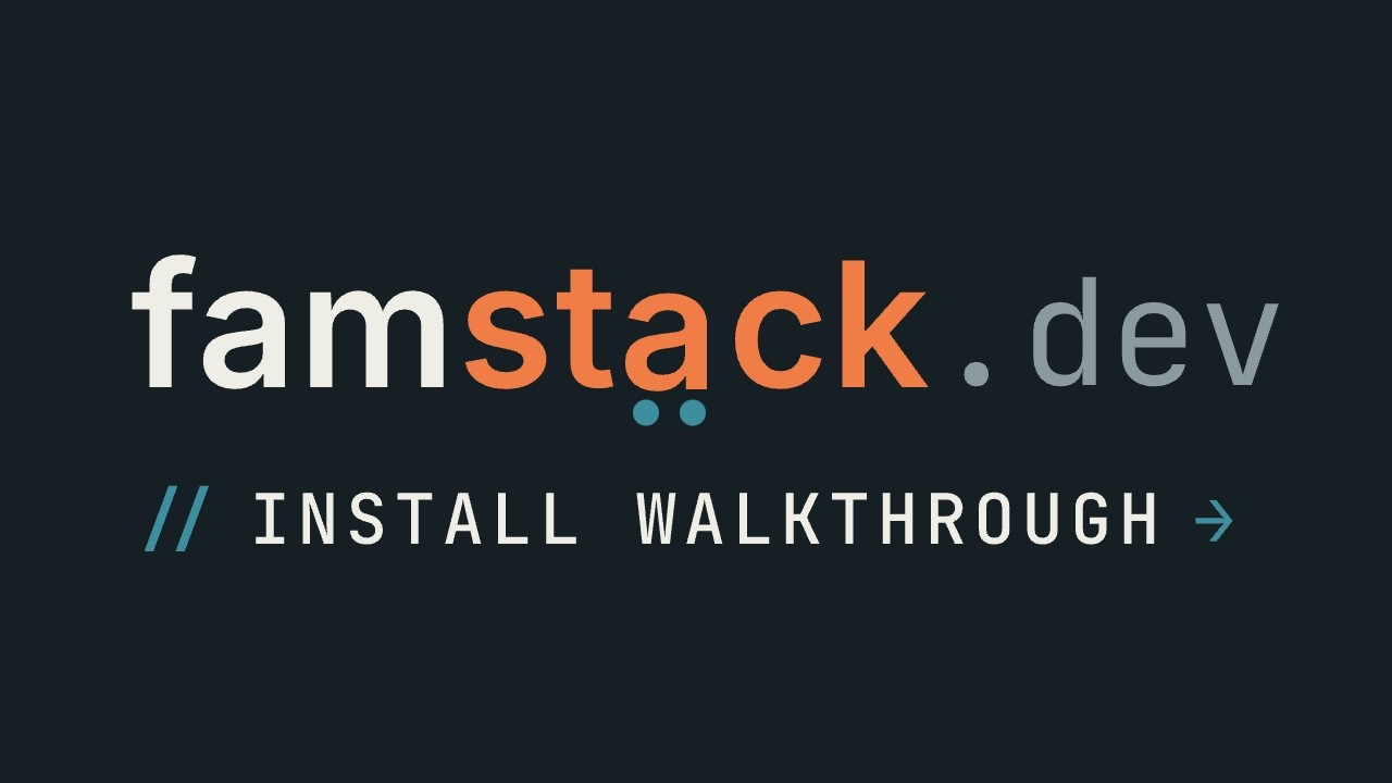 famstack install walkthrough on YouTube