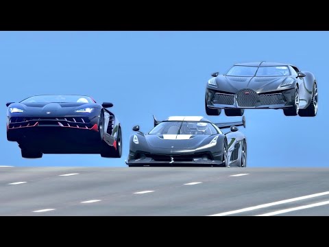Lamborghini Centenario SuperSonic Engine vs Koenigsegg Jesko Jet Engine vs Bugatti La Voiture Noire