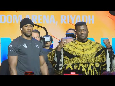 Anthony Joshua and Francis Ngannou face off in London ahead of Riyadh clash | AFP