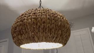 Boho Farmhouse Chandelier ๐พ Handwoven Pendant Lighting