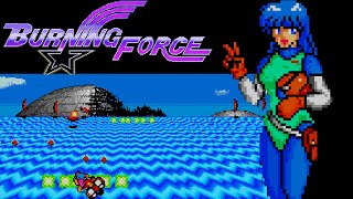 Burning Force (MD · Sega Mega Drive) video game port | full game (hard mode) session 🏍️♀️🎮