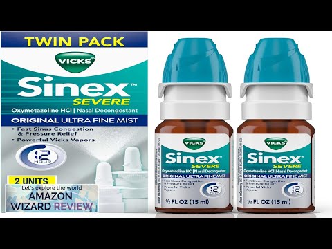Vicks Sinex SEVERE Nasal Spray Original Ultra Fine Mist Decongestant Medicine Relief Review