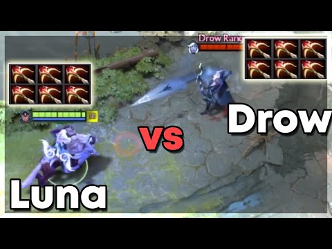 Luna vs Drow Ranger with 6x Daedalus| Level 30 | Who Will Win?