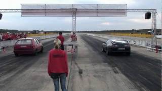 preview picture of video 'Golf MK2 FWD 600HP vs Supra MKIV 1000HP in Wittstock 2009'