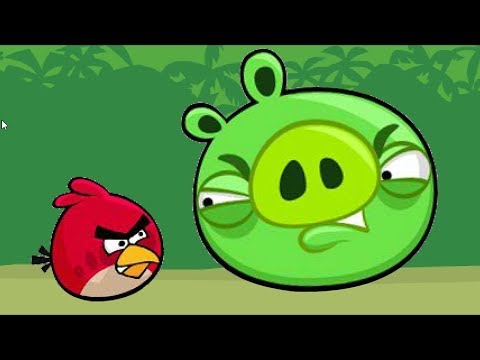 Angry Birds Kick Piggies - FULL LEVELS SMALL RED KICK OUT GIANT PIGGIES!