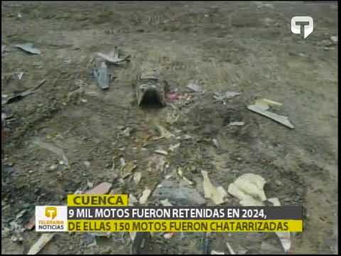 9 mil motos fueron retenidas en 2024, de ellas 150 motos fueron chatarrizadas