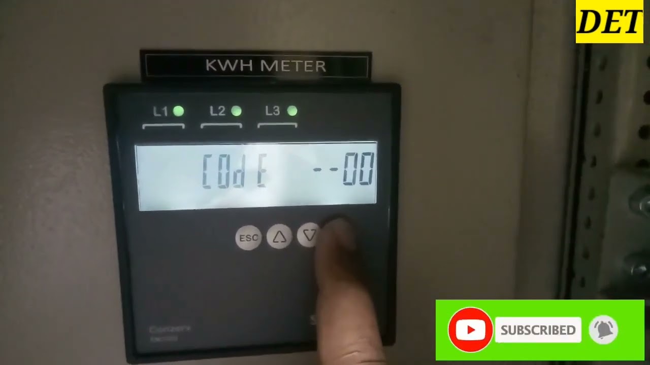 Programming of Schneider make Conzerv EM1000 Energy Meter #kwhmeter #energymeter  #em1000