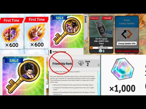 FREE LF Gohan & Godku,1000 cc, Friendship Remove!?,Supporter Nerf & All-Dragon Ball Legends