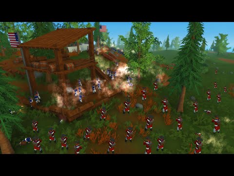 Brutal Revolutionary War HILL FORTRESS Defense! - Rise of Liberty: Battle Simulator