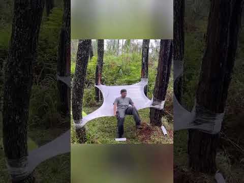 Solo Camping Heavy Rain With Plastic Wrap