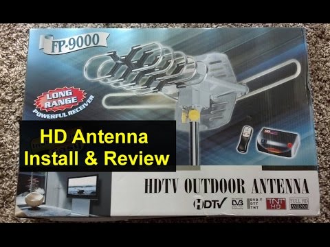 HD air antenna assembly, installation, operation and review. How to watch free TV. FP-9000 - VOTD