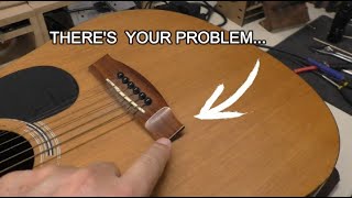 Pawn Shop acoustic guitar needs the bridge fixed... but is it worth it??