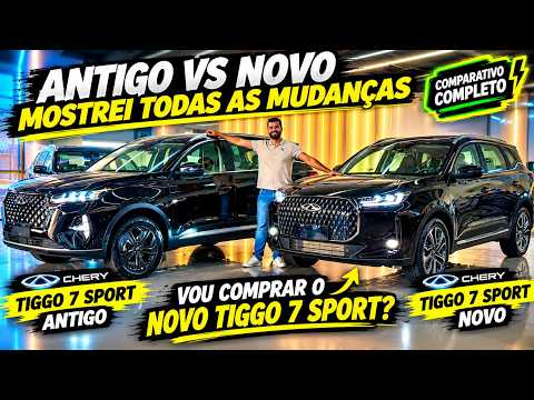 SUPER COMPARATIVO | TUDO O QUE MUDOU NO NOVO CAOACHERY TIGGO 7 SPORT!!