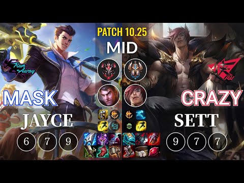RNW Mask Jayce vs RW Crazy Sett Mid - KR Patch 10.25