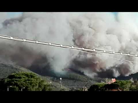 Incendio Monte Serra, martedì 25 settembre