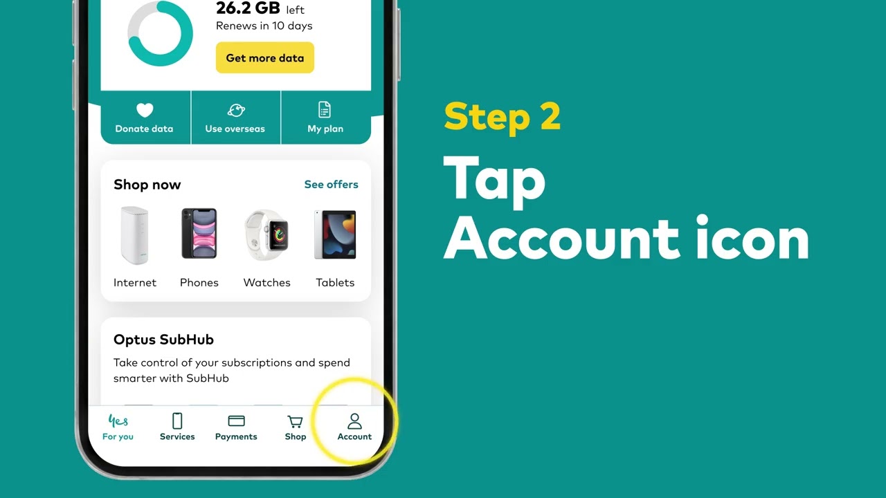 Update your contact details in My Optus App
