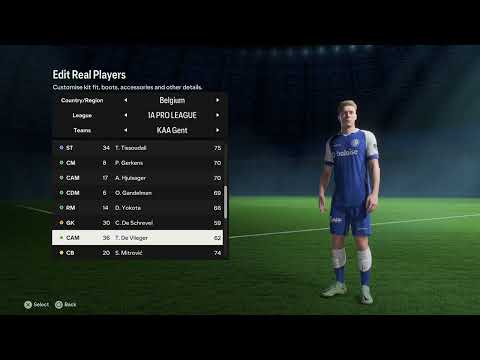 FC 24 KAA Gent Overall Player Ratings