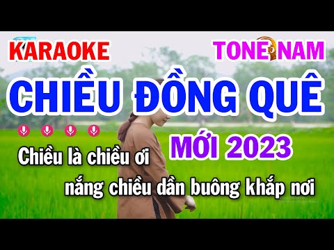 Karaoke Chiều Đồng Quê Tone Nam ( Mi Thứ ) Nhạc Sống 2023 | Tuấn Cò Karaoke