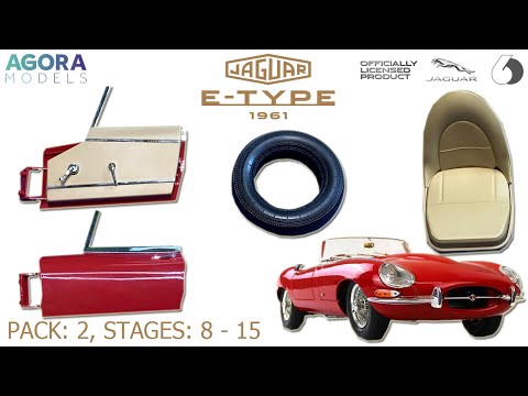 Stavba Big Scale 1:8  Modelu 1961 JAGUAR E-TYPE od Agora Models - Pack: 2, Stages: 8 - 15