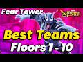 FEAR TOWER OMEGA SECRETS! FLOORS 1 TO 10 GAMEPLAY! FTP TEAMS ..