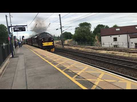***MEGA THRASH*** Class 37516 dragging 35018 at Northallerton