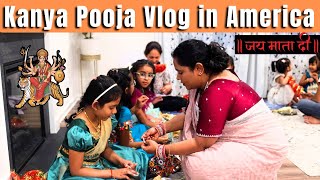 Ram Navami celebration in America / Kanya Poojan / Durga Ashtami kanjak Pooja/ महानवमी पर कन्या पूजन