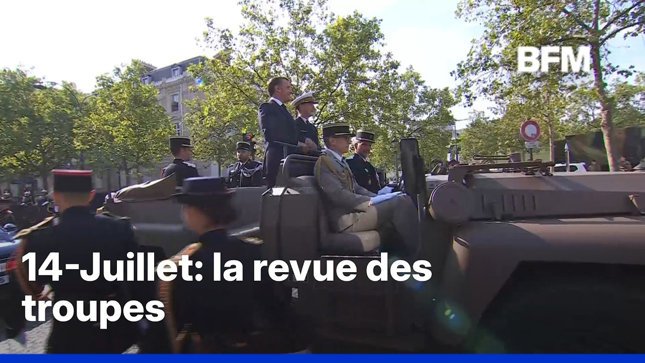 14-Juillet: Emmanuel Macron passe en revue les troupes