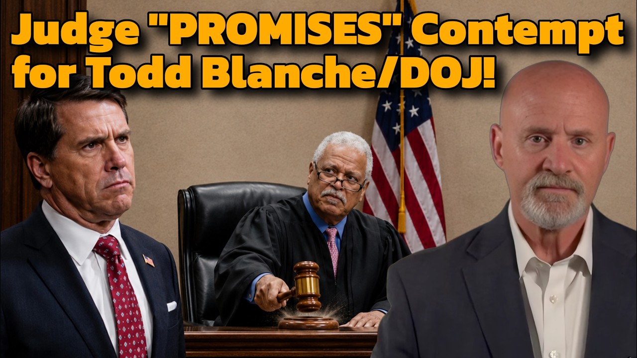 Judge Says he Will Hold Blanche/DOJ in Contempt, Saying "It's Not a Threat, It's a Promise!"