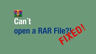 What to do when your RAR file is not opening - WinRAR Video