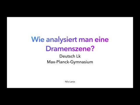 Erklärvideo: Wie man eine Dramenszene analysiert.